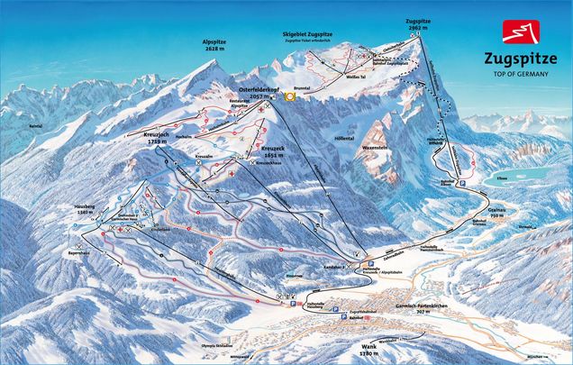 Pistenplan Garmisch-Classic – Zugspitze