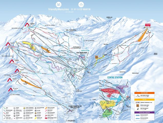 Plan des pistes Les Menuires - Saint Martin