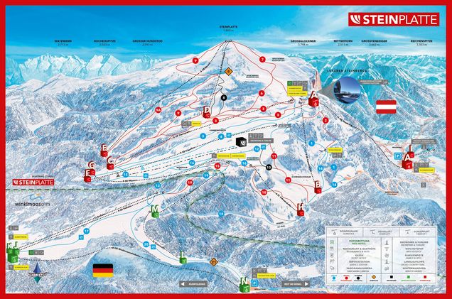 Pistenplan Winklmoosalm - Steinplatte